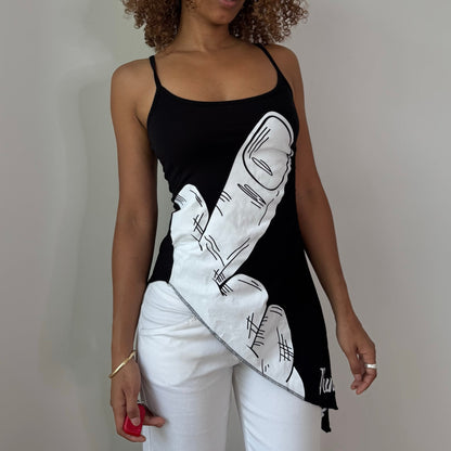 Vintage Punkyfish Graphic Asymmetrical Cami Top (S)
