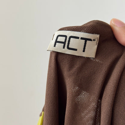 Vintage Italian psychedelic graphic mesh sleeveless top (Medium)