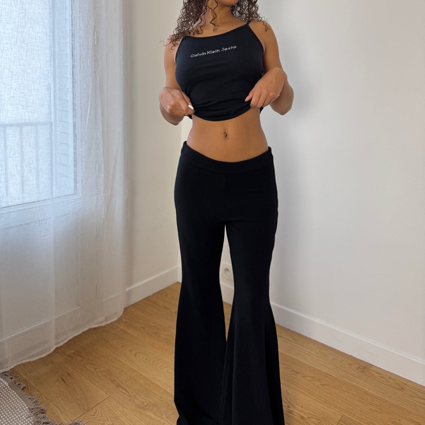 Wild Pony Black Low Rise Flare Pants (Small)