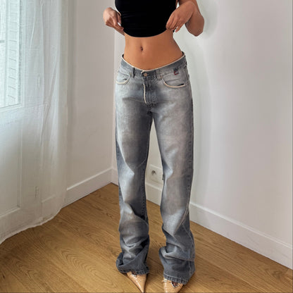 Vintage Light Wash Baggy Jeans (S) ⠀