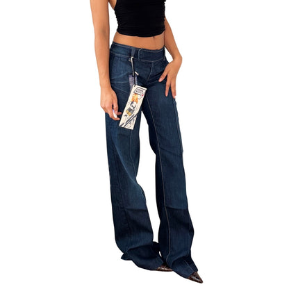 Vintage Miss Sixty Dark Wash Low Rise Bootcut Jeans Deadstock (XS/S)