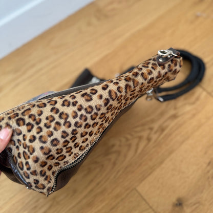 Vintage Barbara Rihl Illustrated Leather Shoulder Bag Limited Edition