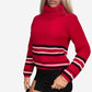 Vintage 2000s Red Knit Sweater with Stripe Pattern (XS-M)