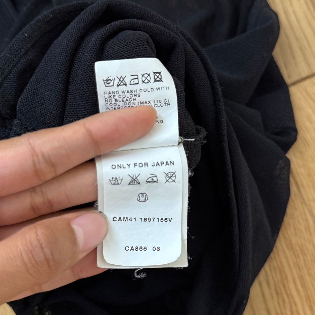 Vintage Euro Lace-Embellished Mesh Top - Japan Collection (S/M)