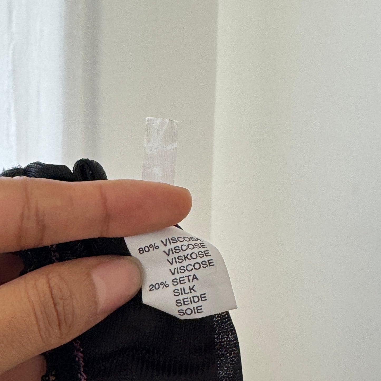 Vintage Italian Pink & Black Mesh Midi Skirt (S)