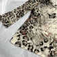 Made in Italy - Cheetah Print Mesh 3/4 sleeves Top (M-L) Grunge Festival