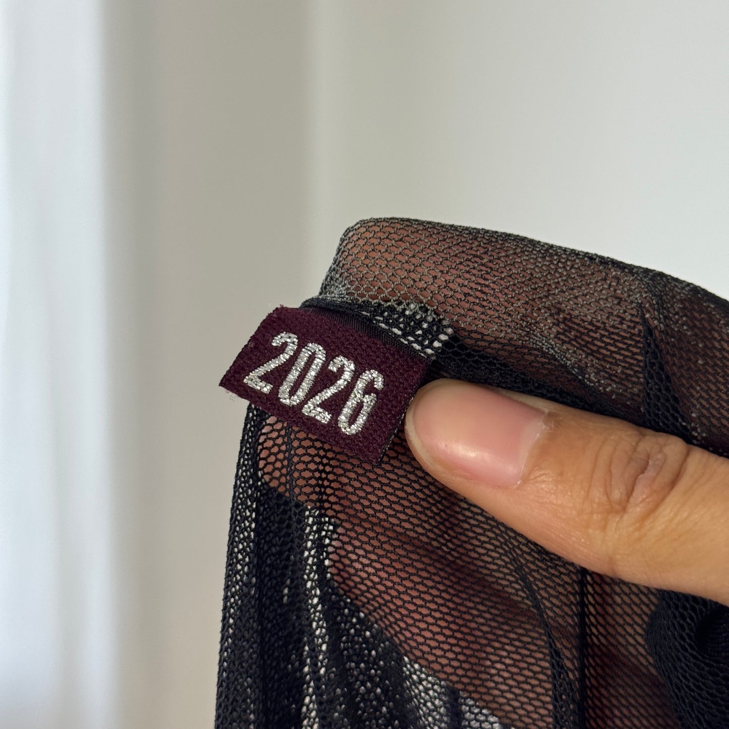 Vintage Cop Copine “2026” sheer mesh graphic short-sleeve top (Small)