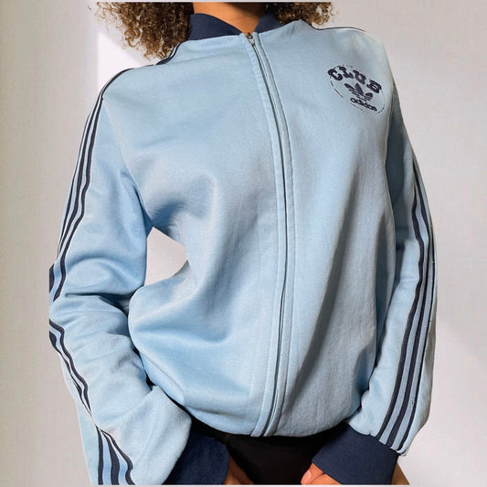 Vintage 90s Adidas sporty spellout varsity track jacket (XS-M) Blokette