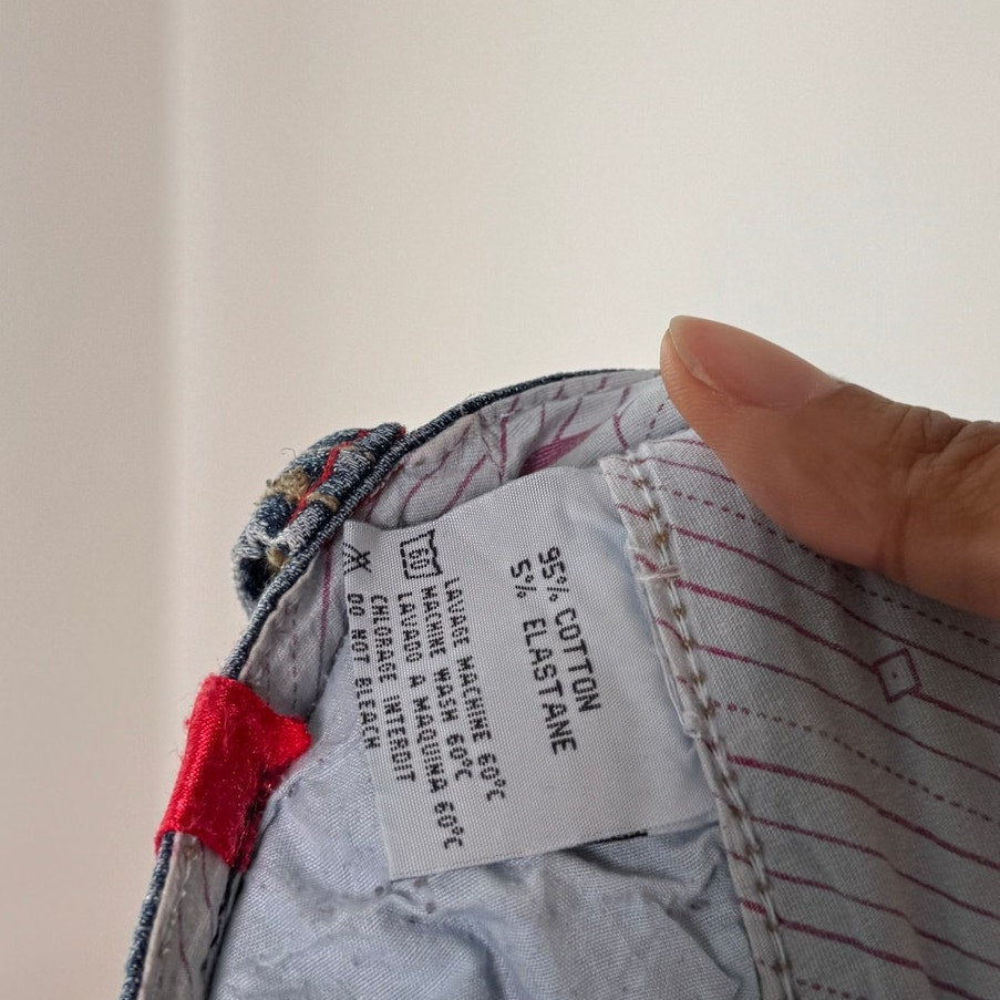Vintage Y2K Low Rise Flare Jeans Embroidered Pocket Denim (S) ⠀