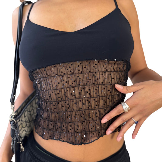 Vintage Euro Black Slinky Cami (S)