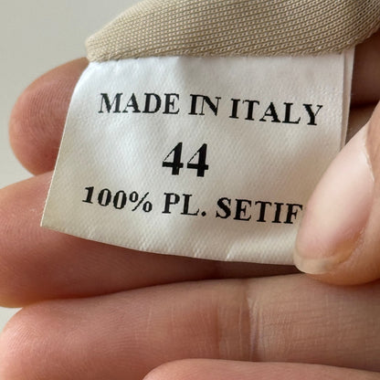 Vintage Italian floral chiffon midi skirt with flounced hem (S/M)