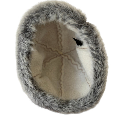 Vintage Euro Faux Fur Trim Winter Hat (One Size)