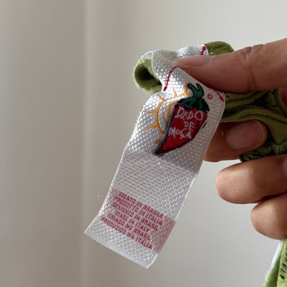 Vintage Brazilian Designer Lime Green Dress Drop Waist Y2K (XS/S)