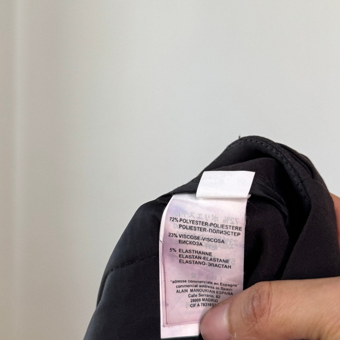 Vintage Black Capri Shorts Button Detail Y2K French (XS/S)