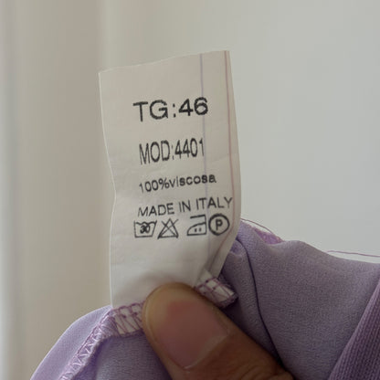 Vintage Italian lavender floral mesh midi skirt (Small)