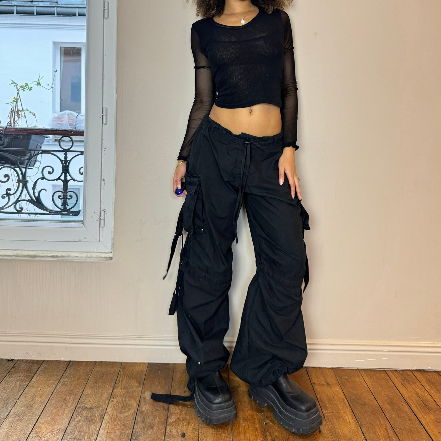 Vintage Goth Cargo Pants oversized (S)