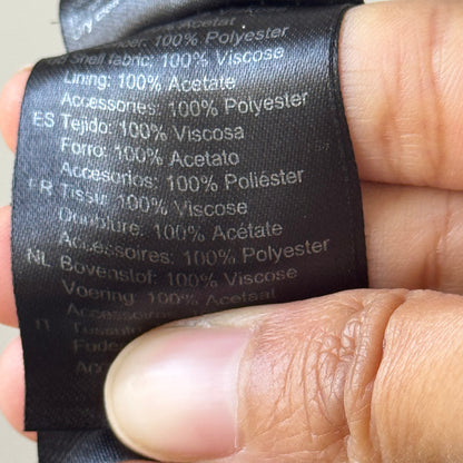 Vintage Italian brown & yellow floral mesh midi dress (S/M)