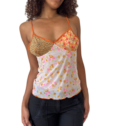 Vintage Replay Mesh Patchwork Cami (M)