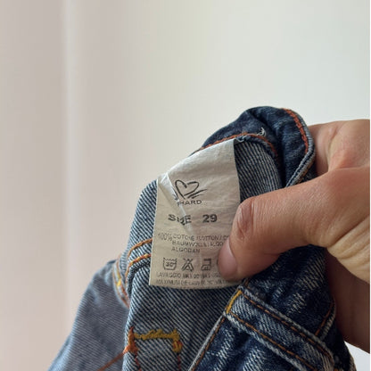 Vintage Blue Wash Distressed Jeans Italian Brand Y2K (S)