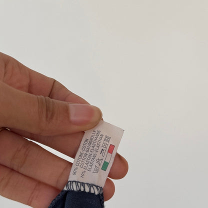 Vintage Italian Graphic Sleeveless Polo Top Mesh Back Y2K (S)