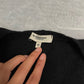 Vintage Black Knit Cardigan Crop Fit (S) Plaid Elbow Patch