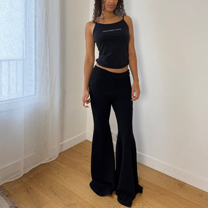 Wild Pony Black Low Rise Flare Pants (Small)