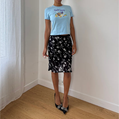 Vintage Fruit of the Loom Italian Graphic Baby Tee (S/M)