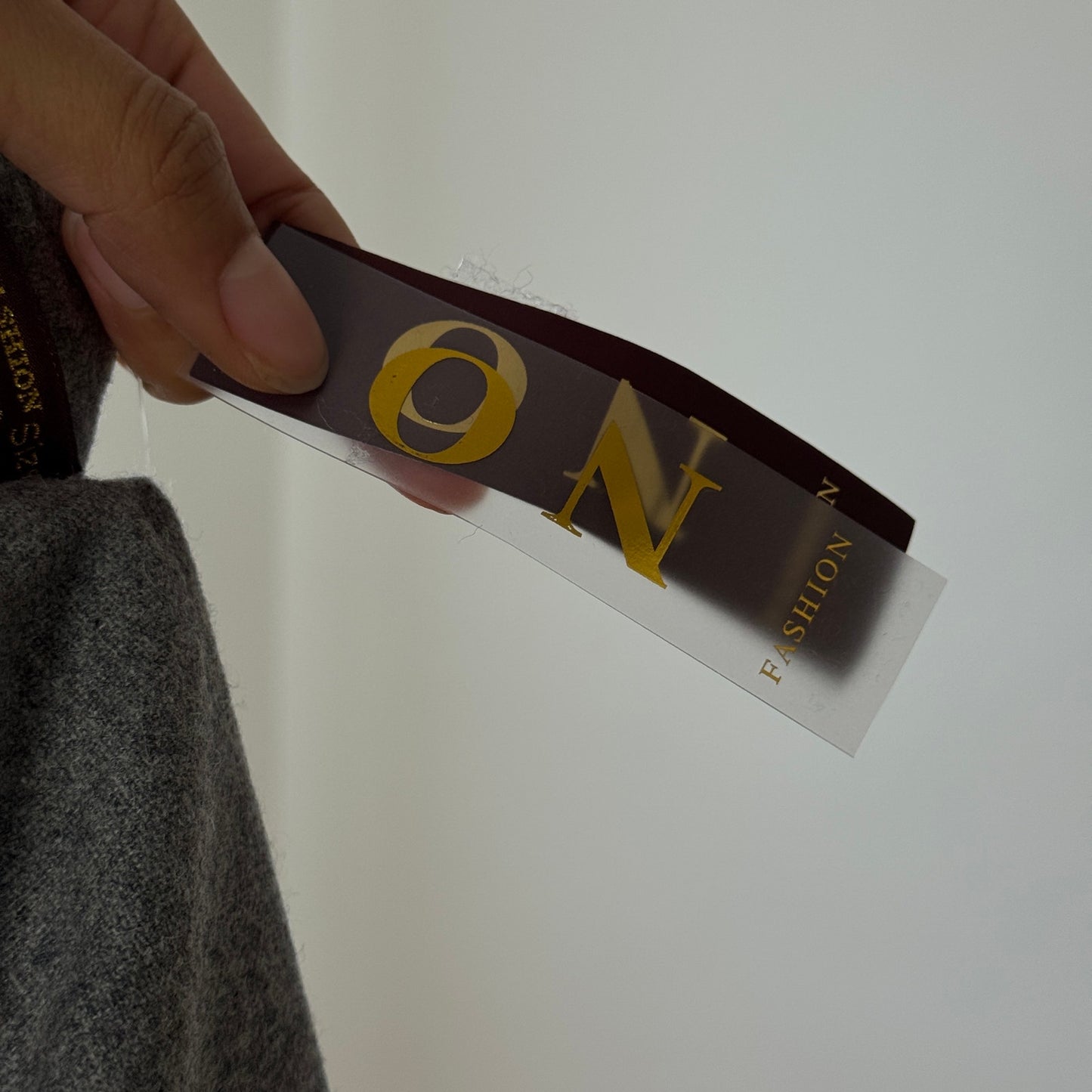 Vintage Euro grey skirt with embroidered floral hem — deadstock (Small)