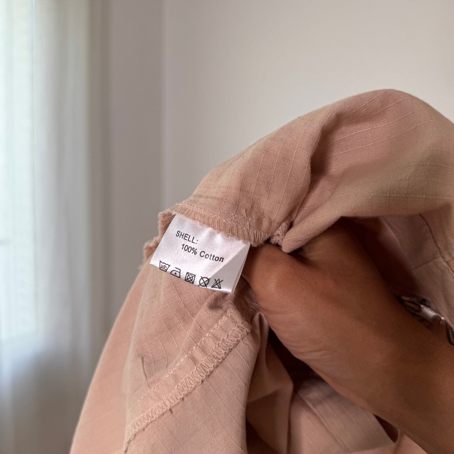 Vintage Utility Zip Jacket Y2K Cargo Moto Top Beige Pink (S/M) ⠀