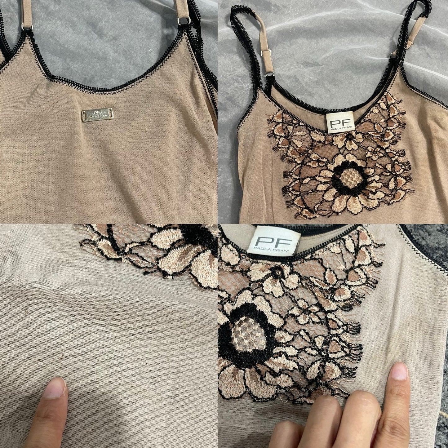 00s embroidered flower baby tank (XS/S)