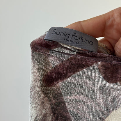 Italian Vintage Sonia Fortuna Mesh Sequin Baby Tee (Small)