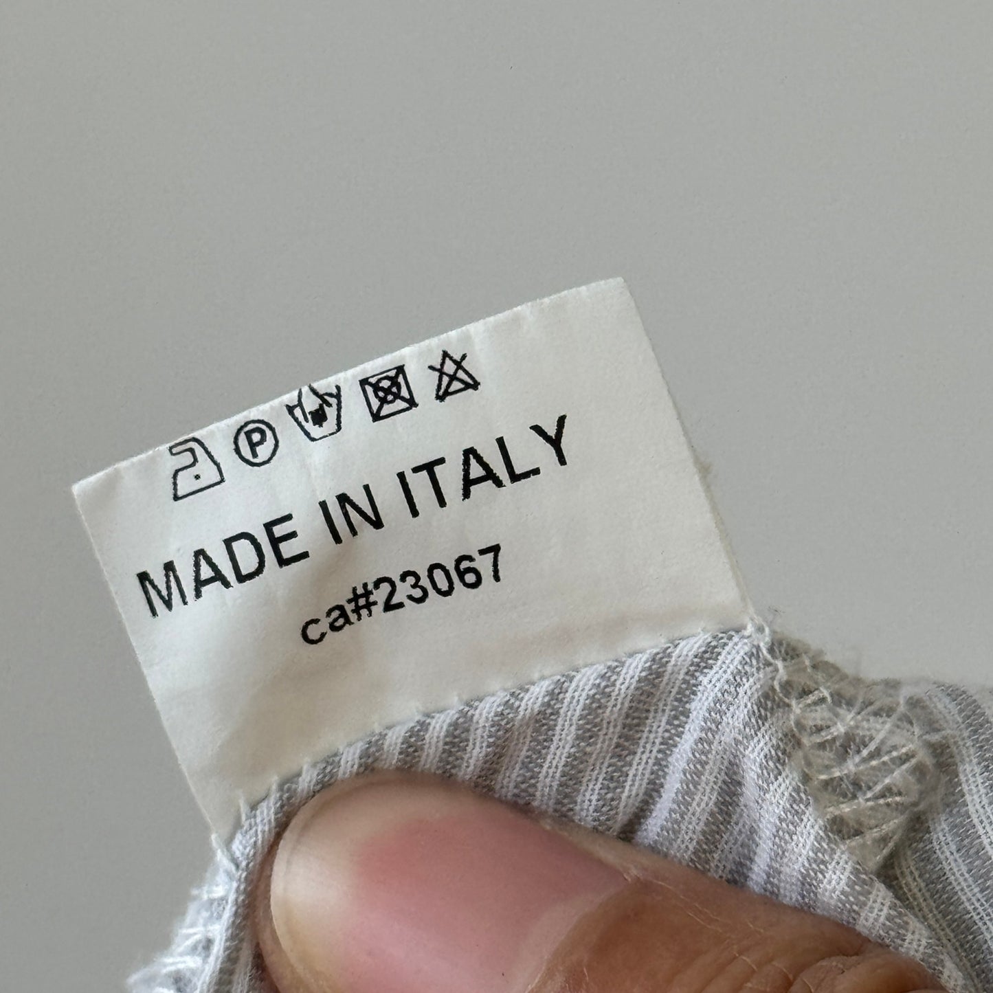 Vintage Italian patchwork lace & cotton appliqué button-down blouse (Medium)