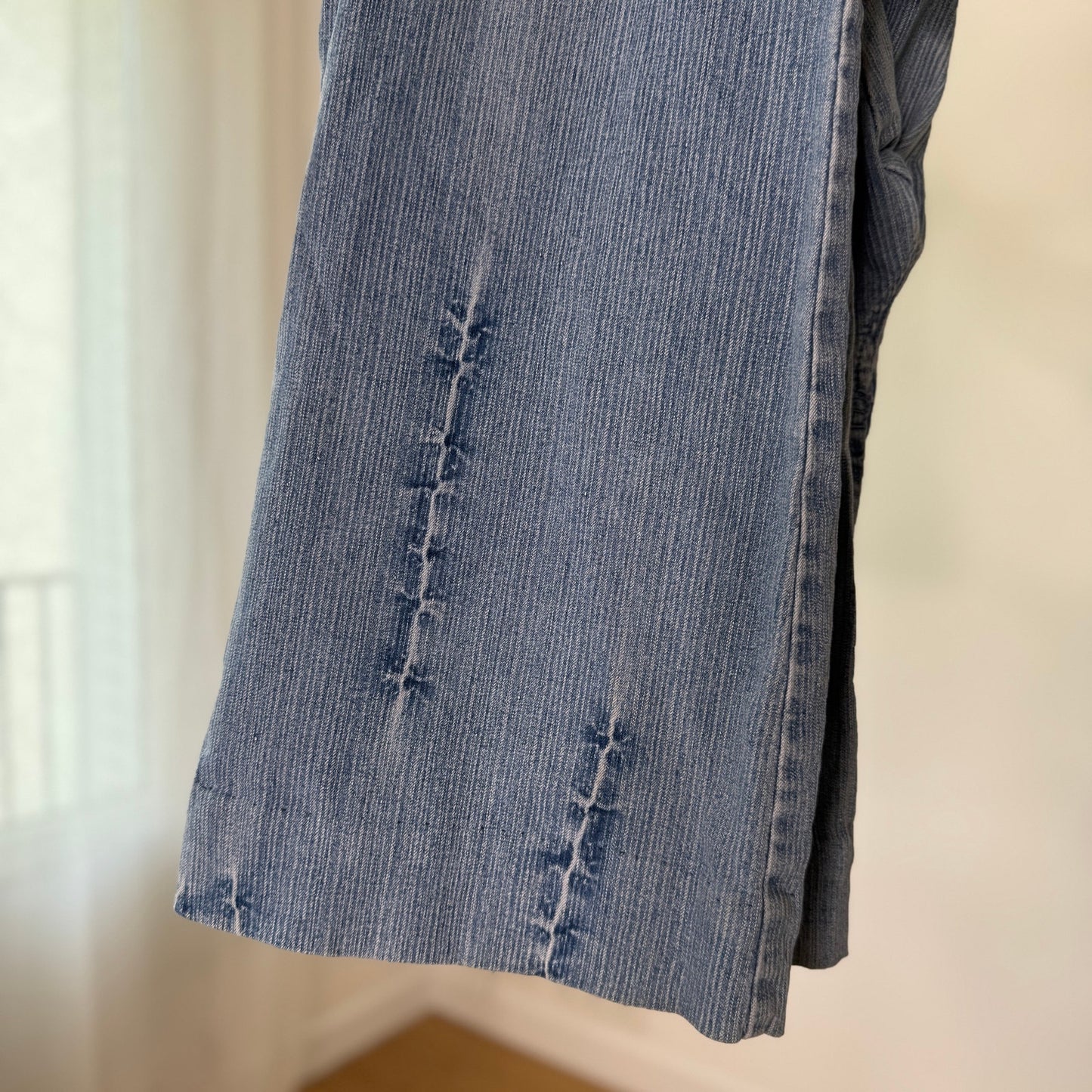 Vintage Light Wash Flare Jeans Y2K Wide Leg Denim (S) ⠀