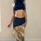 90s mesh cheetah print midi skirt (XS/M)