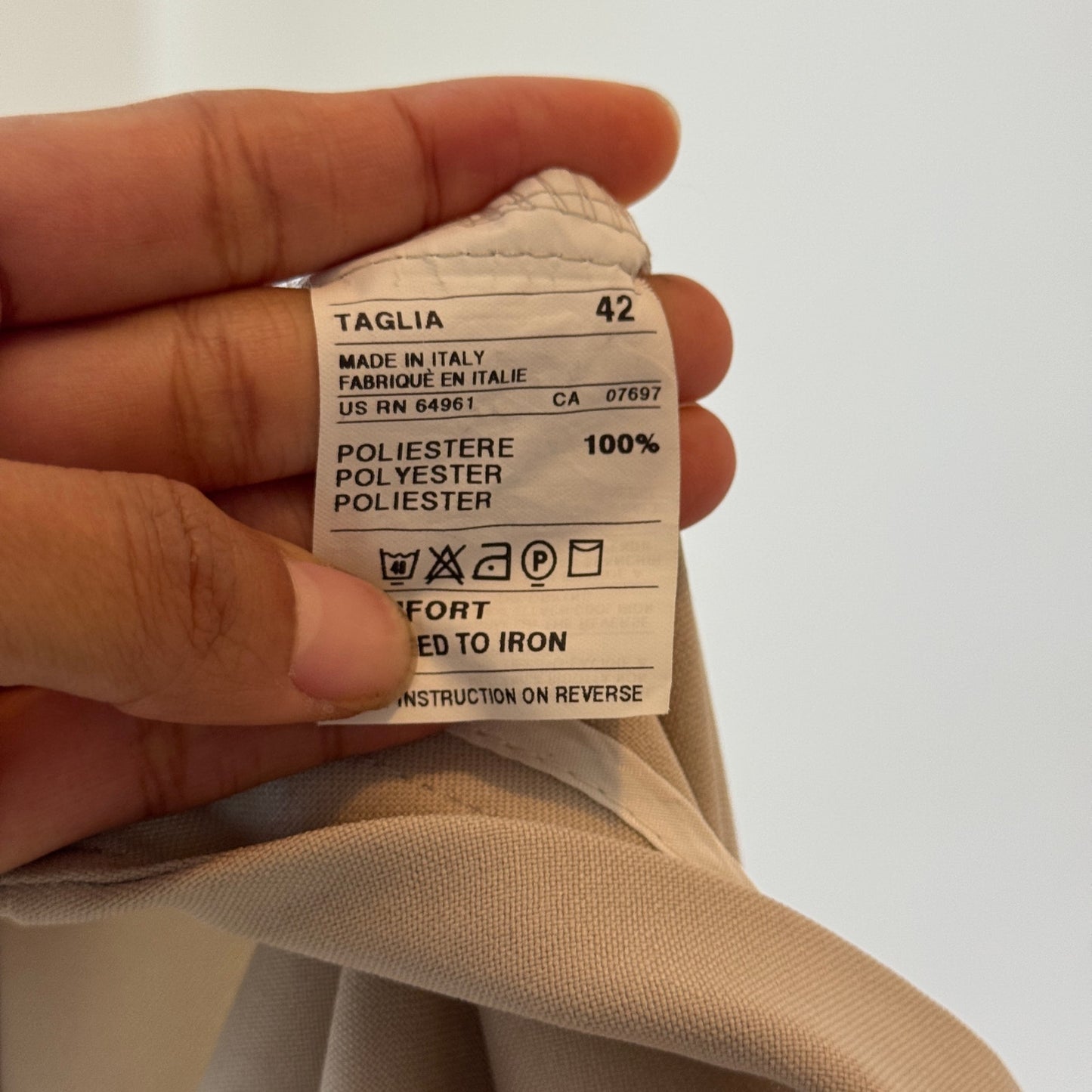 Vintage Sisley Italian Cream Tailored Flare Pants (XS/S)