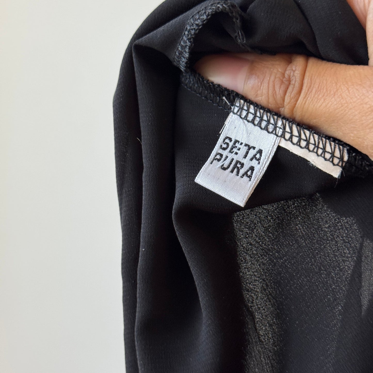 Italian Vintage 100% Silk Tiered Spaghetti-Strap Dress (S)