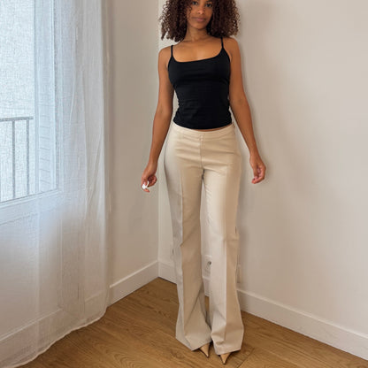 Vintage Sisley Italian Cream Tailored Flare Pants (XS/S)