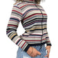 Vintage Y2K Knit Sweater Stripes Pattern (XS-M) Bella Hadid Vibes Blokette