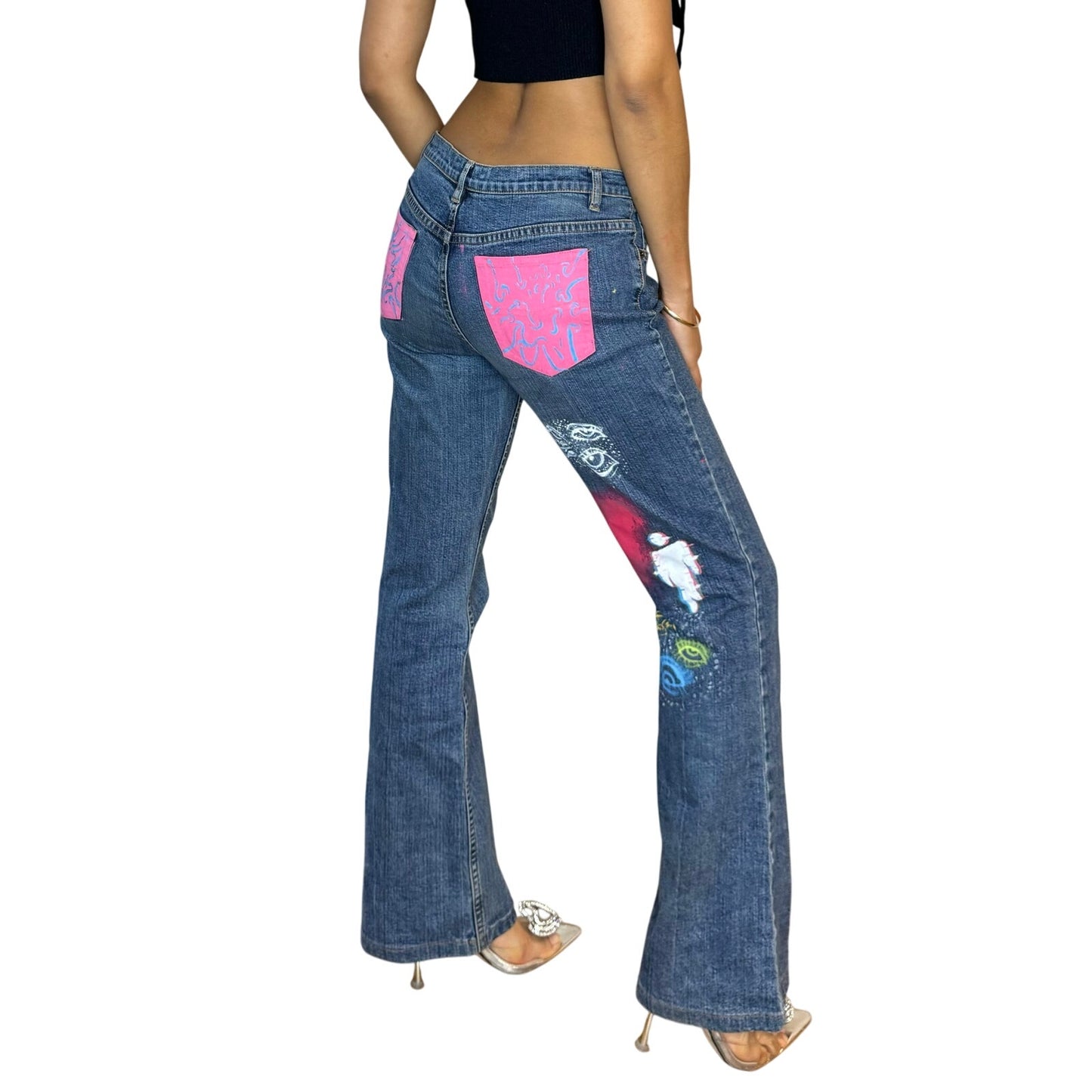 Vintage Y2K Embellished Denim pants (XS/S)