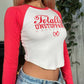 Vintage 2000s white&red Long Sleeves Tee (XS)