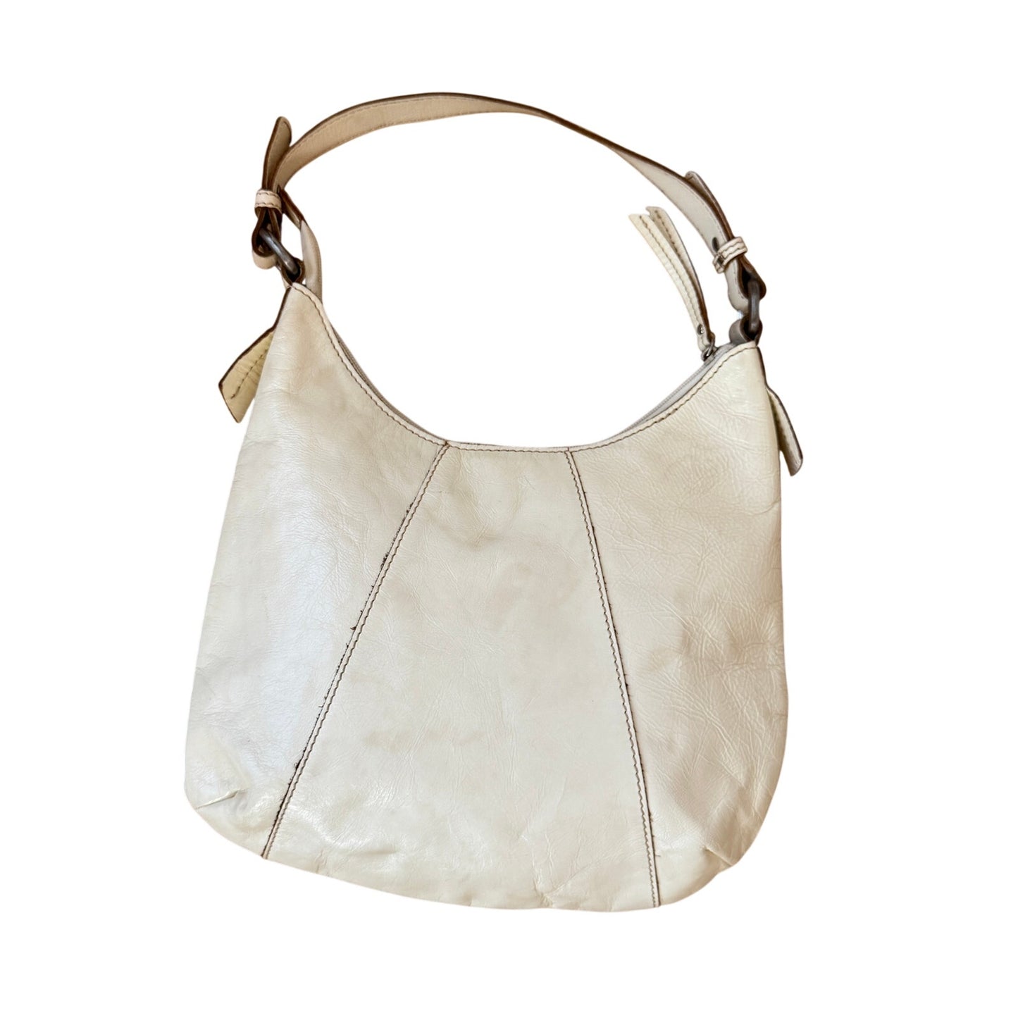 Vintage Sisley Ivory Leather Bag
