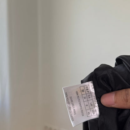 Vintage Black Mesh Midi Skirt Lace Up Waistband Y2K French (S)