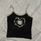 90s Black Cami Top Dolphin Print (XS-M) Baby Tee Brandy Melville Vibes
