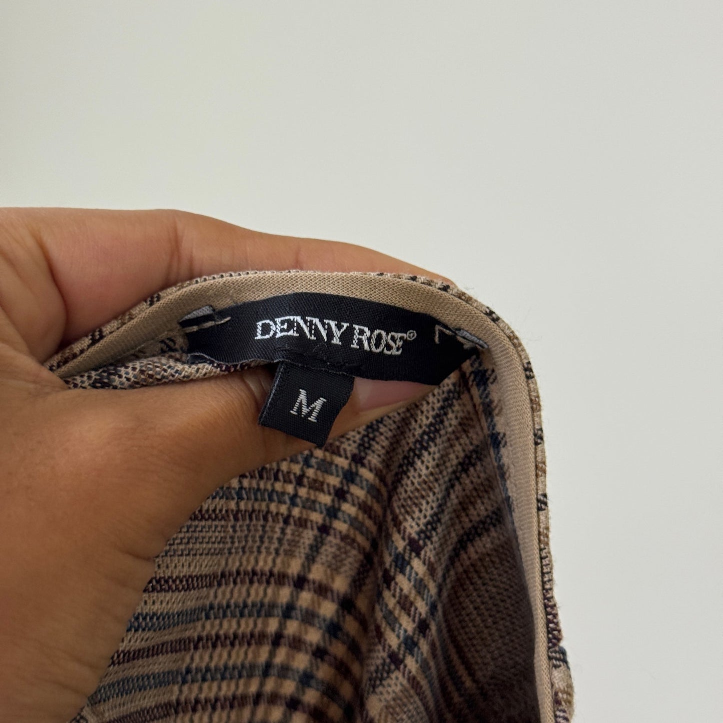 Italian Vintage Denny Rose Plaid Halter Waistcoat Top (S/M)