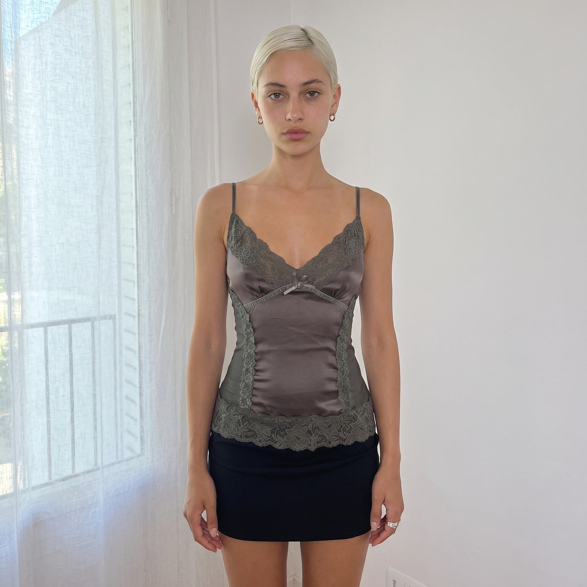 Vintage Italian Silk Satin Cami (S)