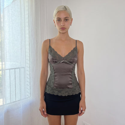 Vintage Italian Silk Satin Cami (S)