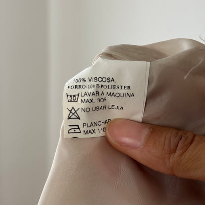 Vintage cheetah & abstract floral satin-mesh midi skirt with tiered hem (Small)