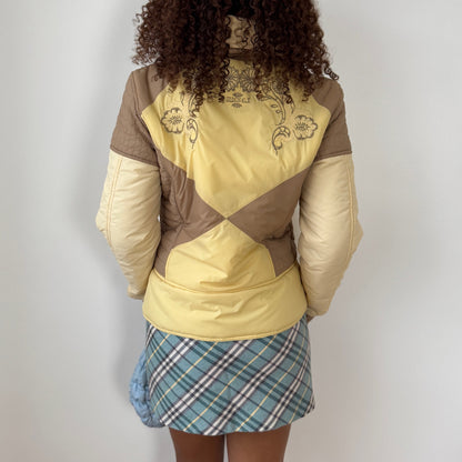 Vintage Diesel Two-Tone Embroidered Puffer Jacket (Small)