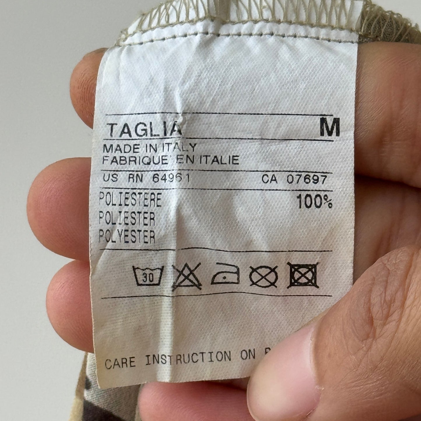 Vintage Y2K mesh abstract floral lace-up top (M)