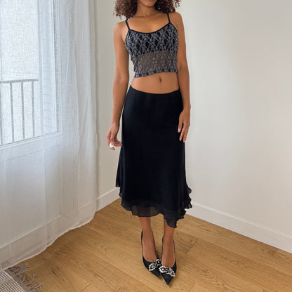 Vintage Parisian Sheer Lace Cami (S)